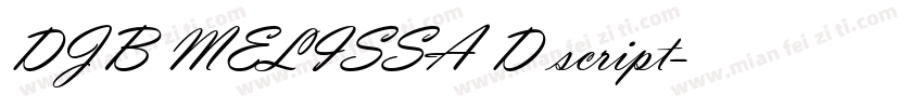 DJB MELISSA D script字体转换